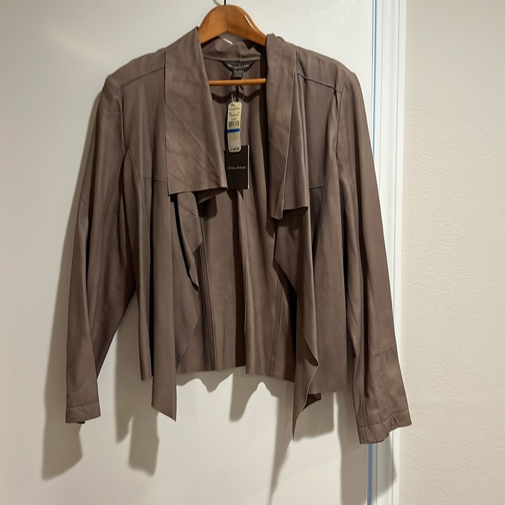 NWT Leather jacket- Tommy Bahama
